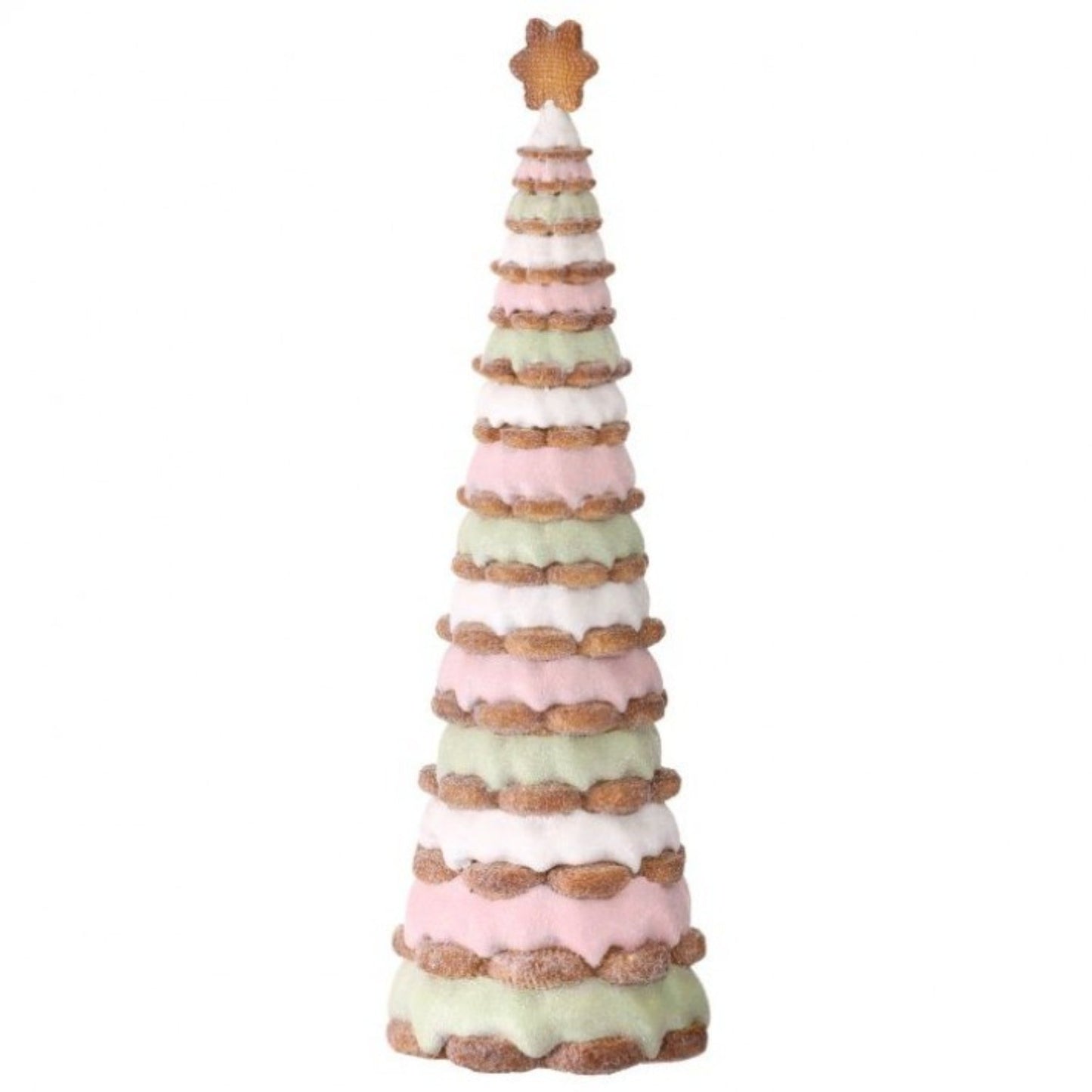 Regency International 14" Resin Layered Gingerbread Icing Tree