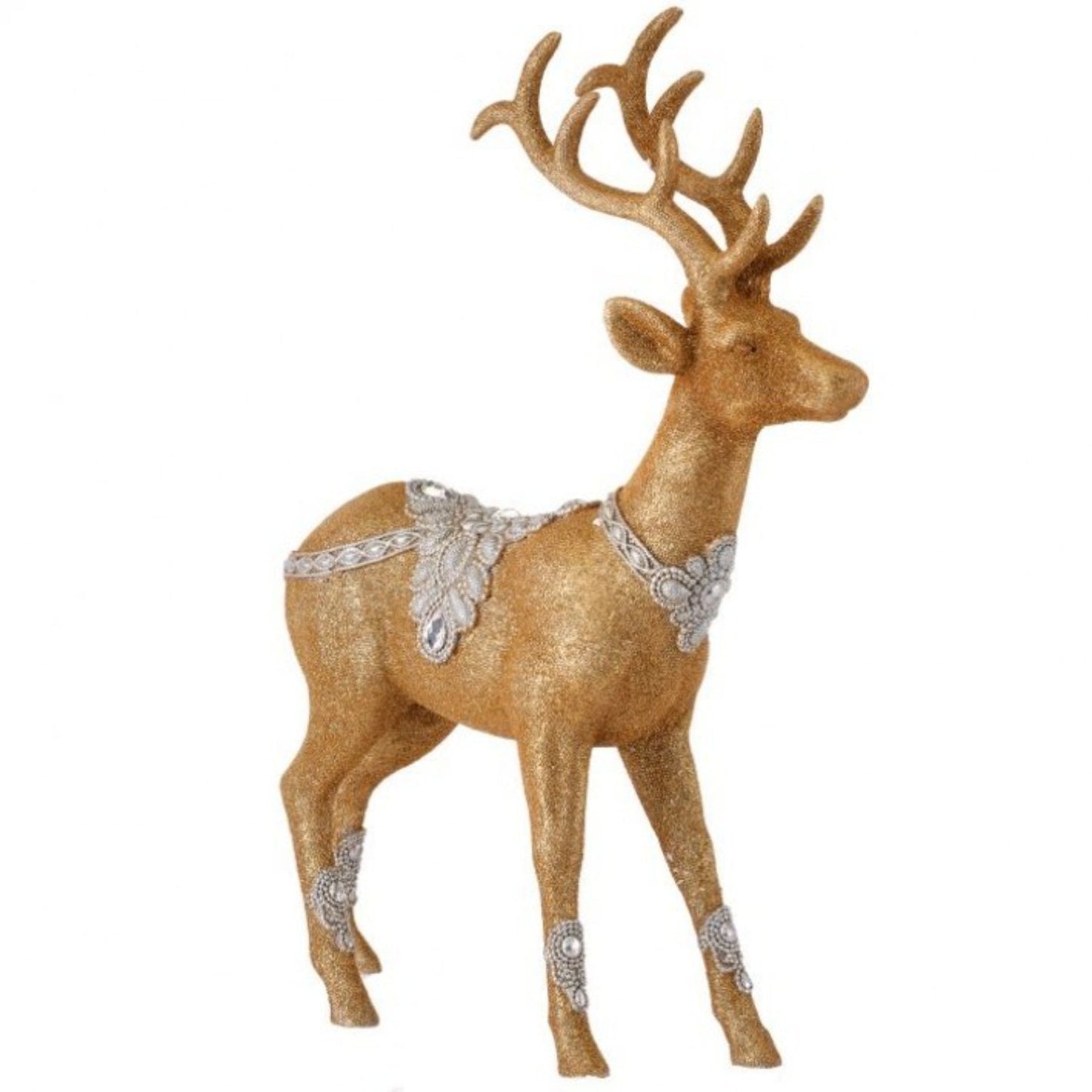 Regency International Resin Jeweled Old World Standing Deer