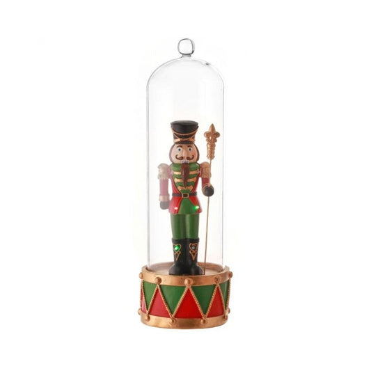 Regency International Nutcracker in Glass Cloche Figurine, 16 inches