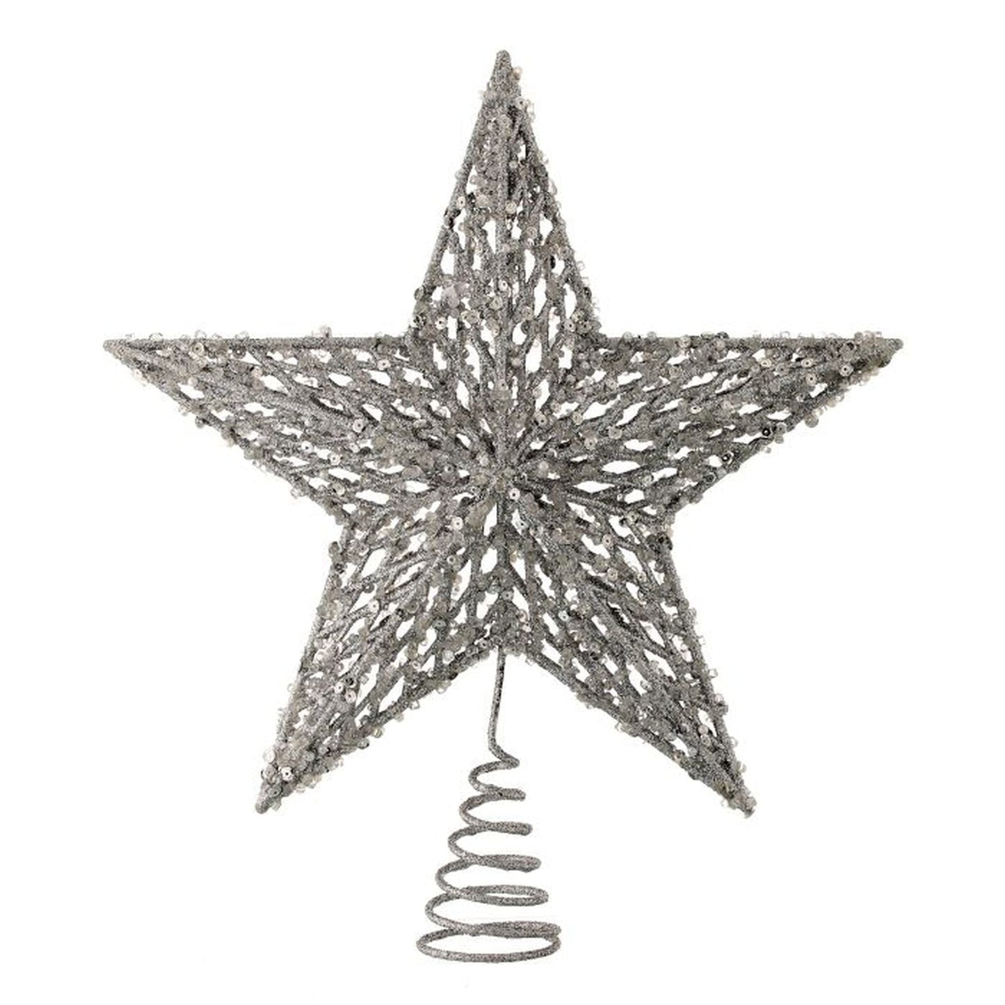 Regency International 13" Sequin/Bead/Glitr Star Tree Topper Acbox