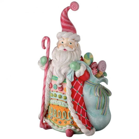 Regency International 21" Resin Pastel Peppermint Candy Santa