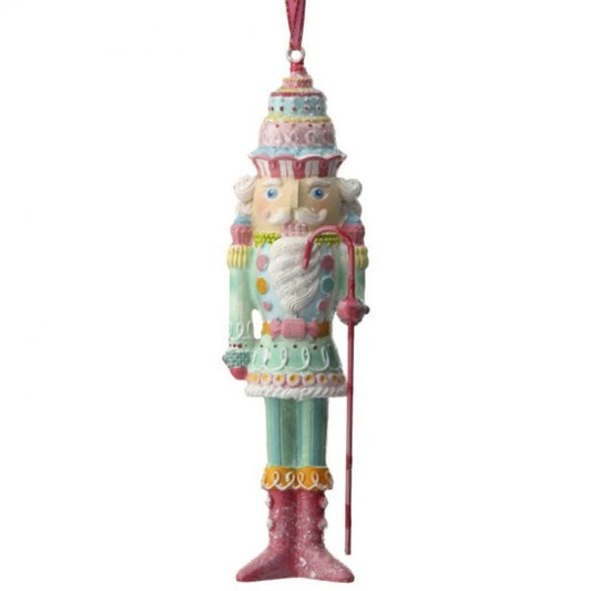 Regency International 6" Resin Pastel Candy Nutcracker Ornament.