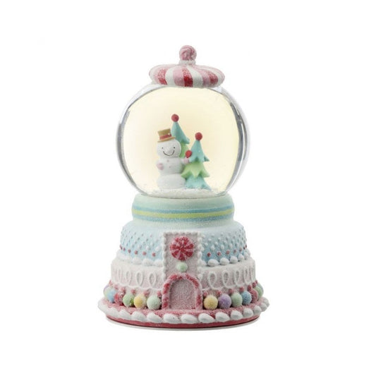 Regency International Candy Snowman Water Globe with Music, 10 inches