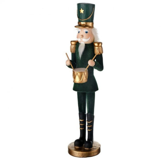 Regency International Resin Flocked Emerald Nutcracker