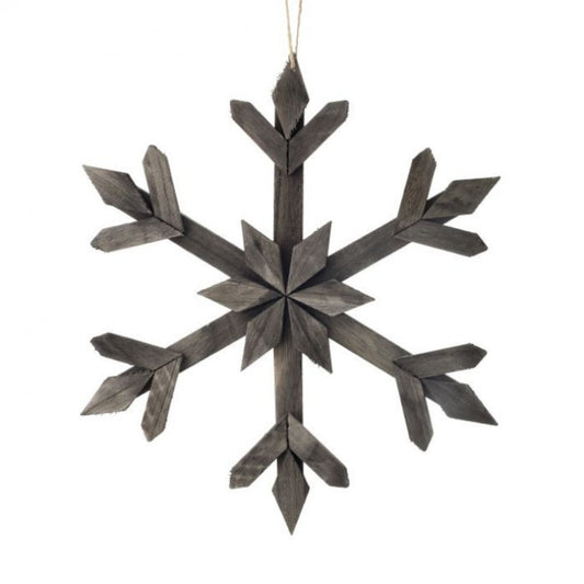 Regency International 15.5" Wood Cut Plank Snowflake Ornament.