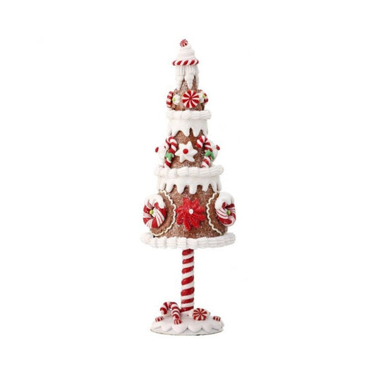 Christmas Carousel Collection Candy/Cookie Tree on Stand, 10.5 inches, Red Green White