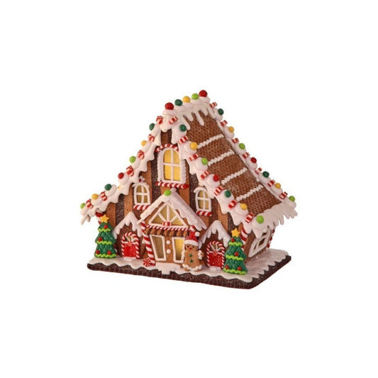 Christmas Carousel Collection Chalet Candy/Cookie House, 9.5 inches, Multi-Color