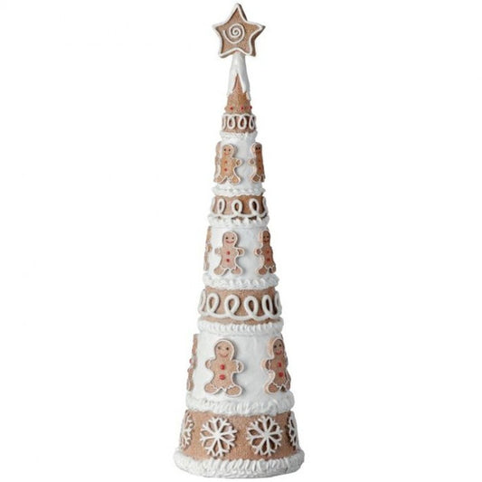 Regency International Resin Frosted Gingerbread Cone Tree