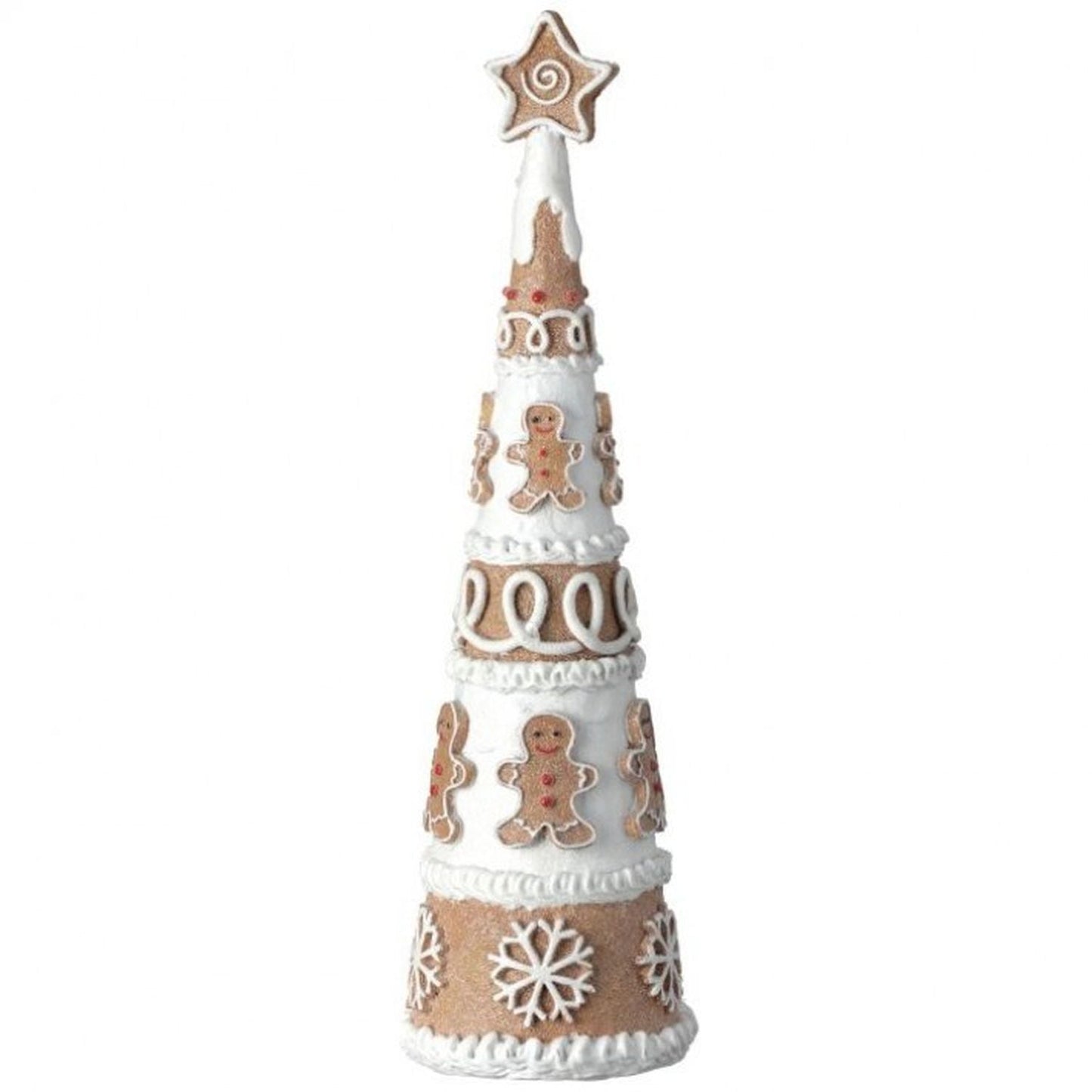 Regency International Resin Frosted Gingerbread Cone Tree