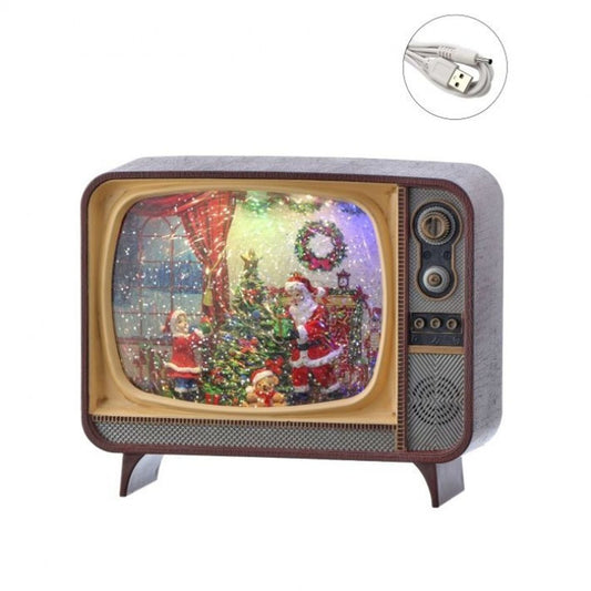 Regency International 8.5" Led/Battery/Timer/Usb Santa Scene Tv Globe