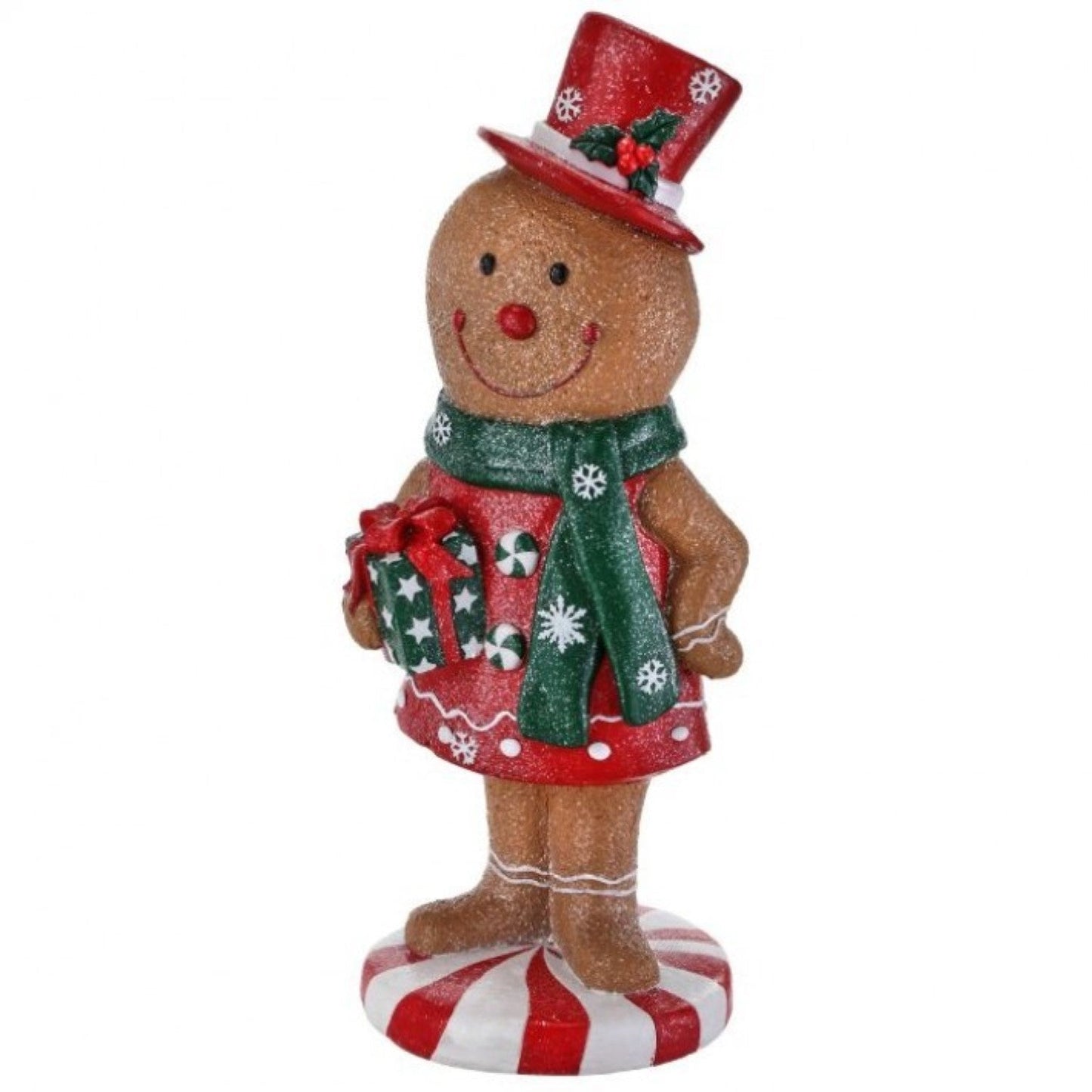 Christmas Carousel Collection 36"Mgo Peppermint Candy Gingerbread Girl