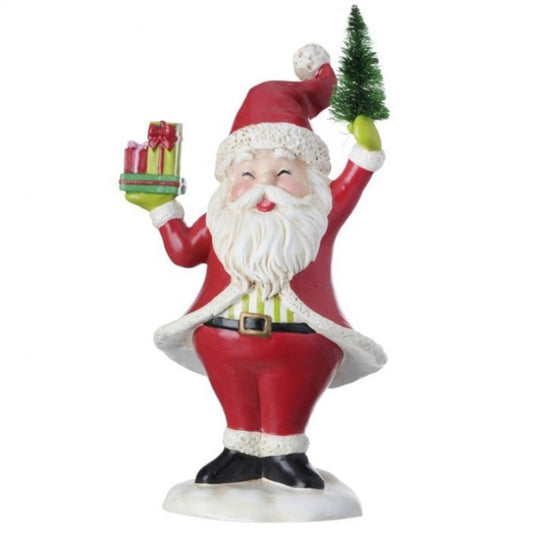 Regency International 8.5"Resin Santa Holding Packages & Tree