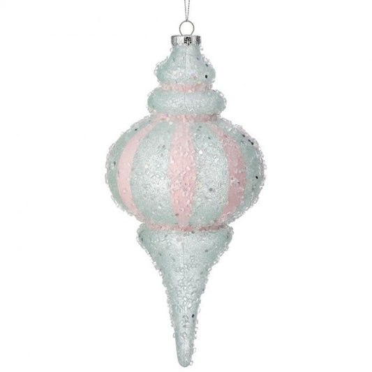 Regency International 10" Iced Candy Finial Ornament.