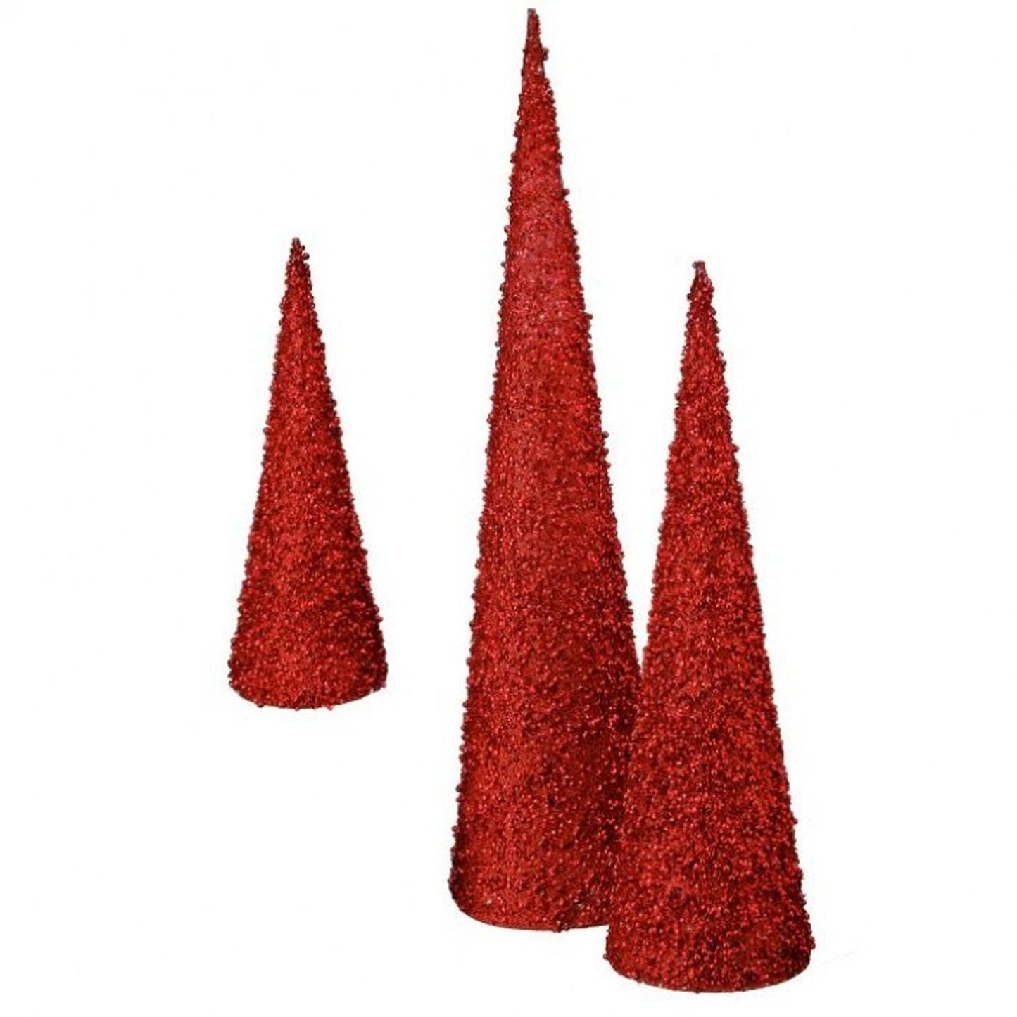 Regency International 12/18/24" Glitter Cone Tree Set Of 3