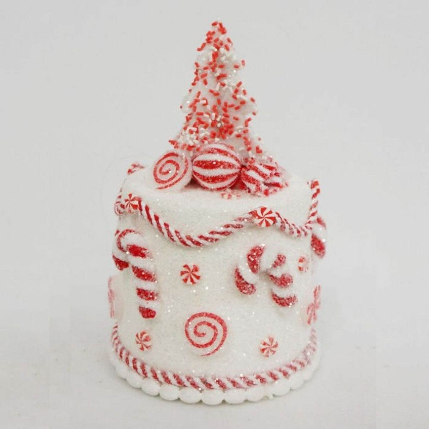 Regency International 8.5" Candy Cane Cake Ornament