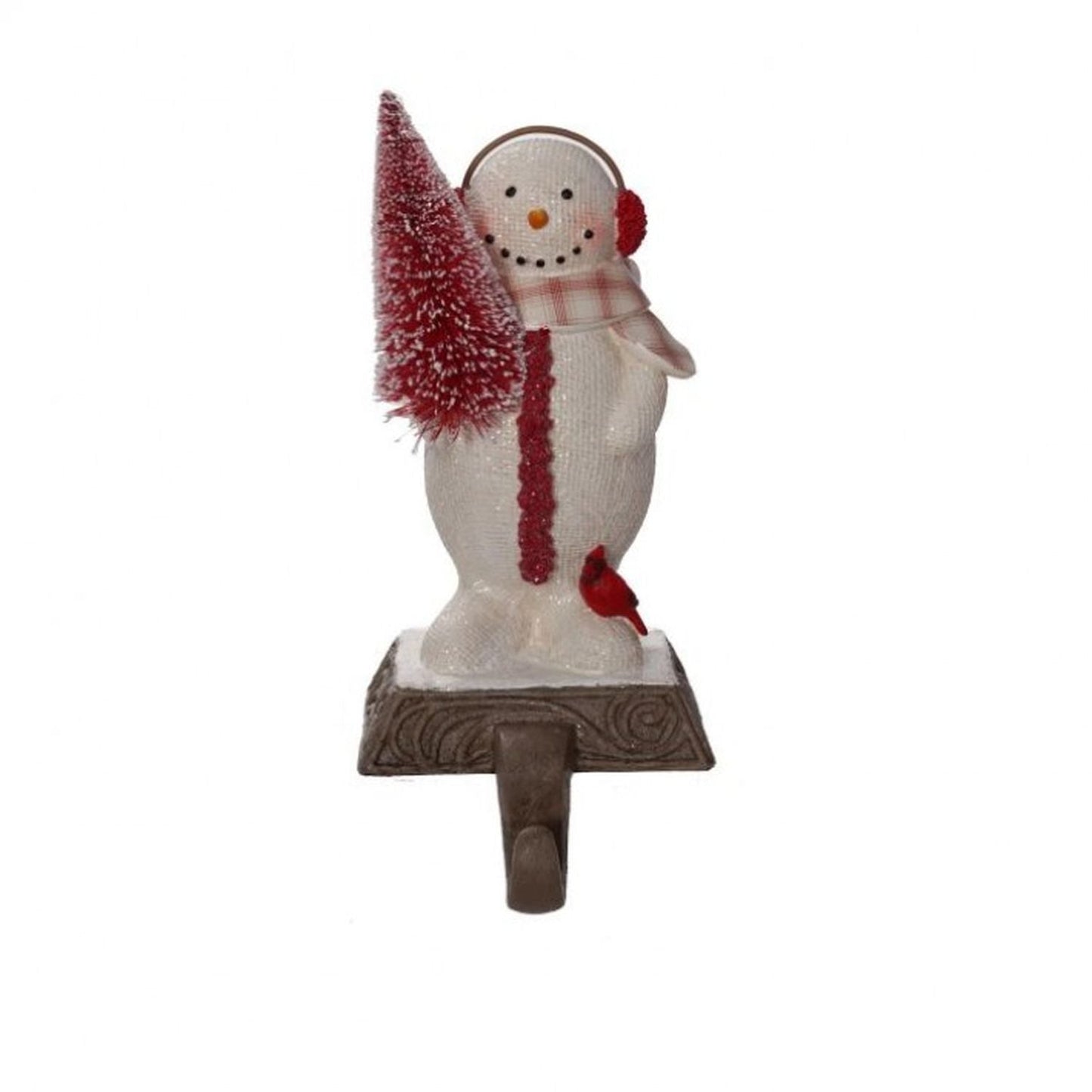 Regency International 10" Resin Snowman Stocking Holder With Tree