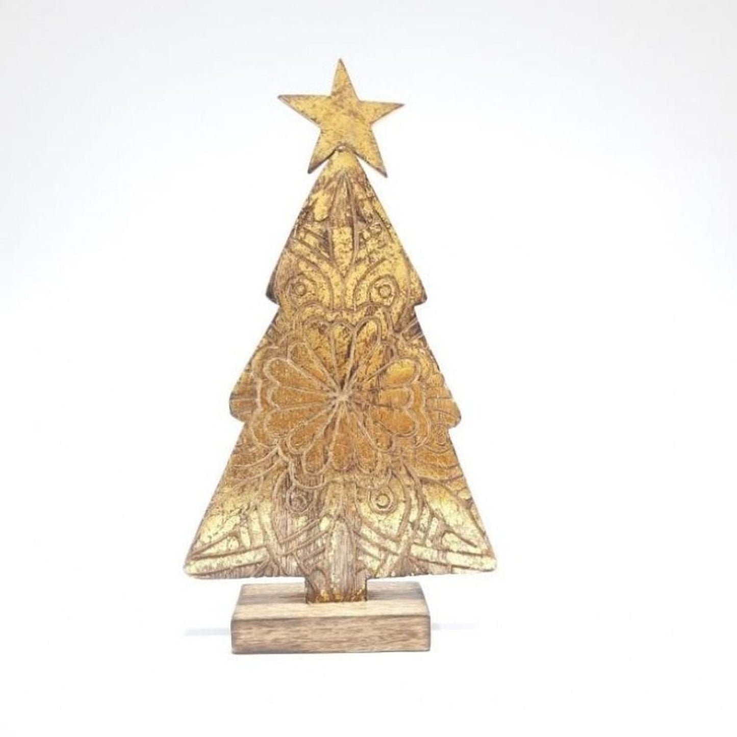 Regency International Wood Carved Tree With Star