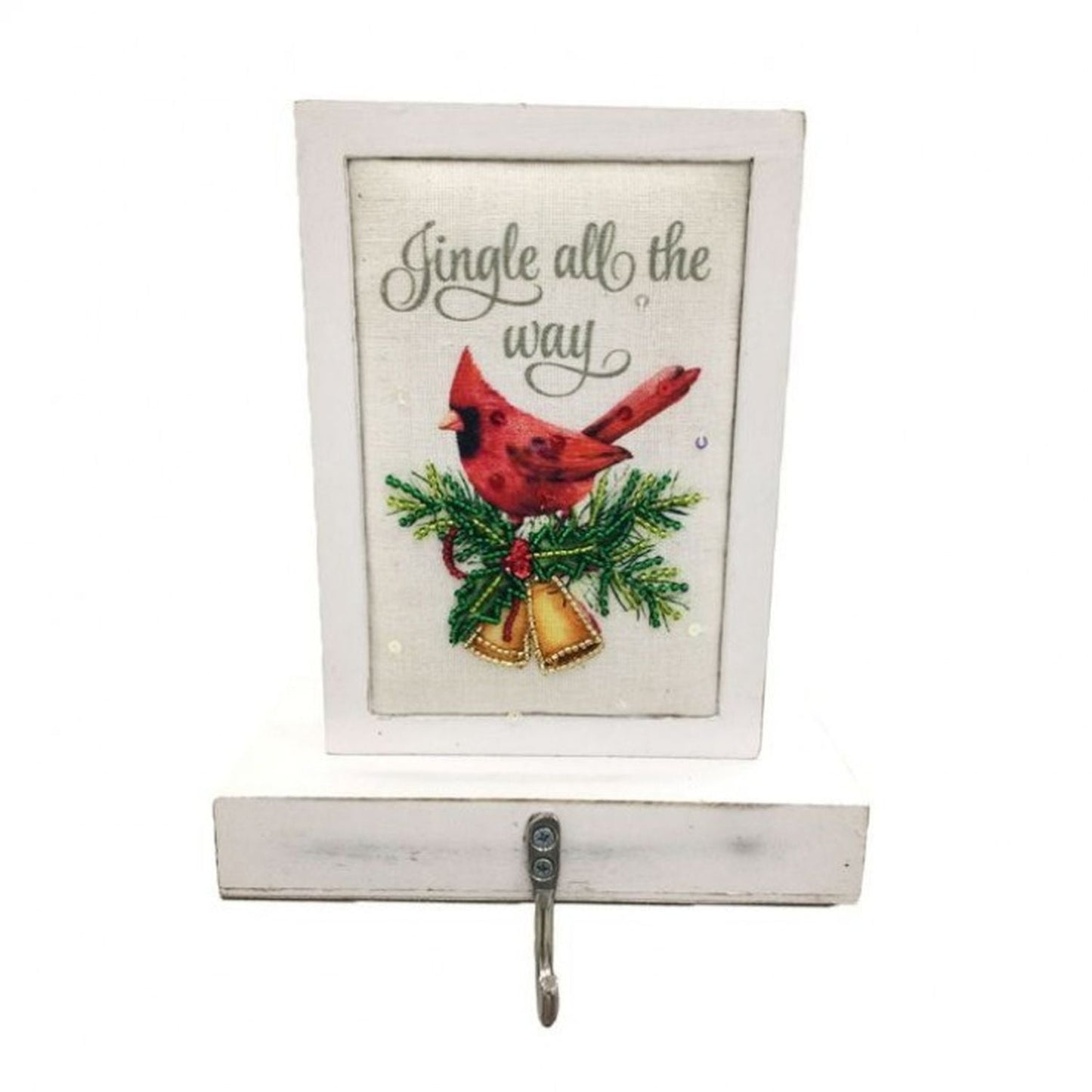 Regency International 8.5" MDF Embroidered Cardinal Stocking Holder