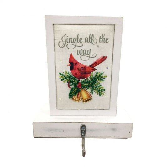 Regency International 8.5" MDF Embroidered Cardinal Stocking Holder