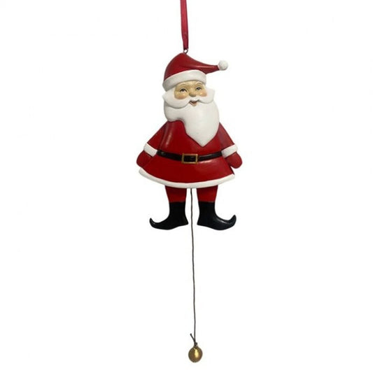 Regency International 6.5" Rsn Santa Pull Toy Ornament