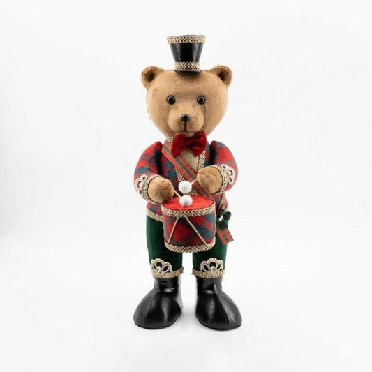 Regency International 24" Velvet Standing Bear W/Drum