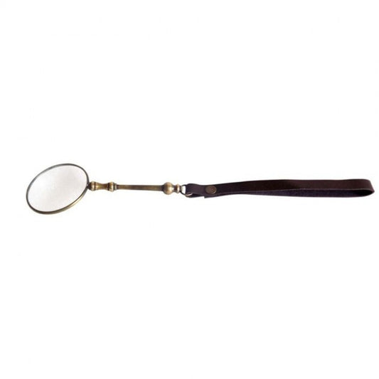 Regency International 9" Nickel Magnifying Glass W/Leather Strap