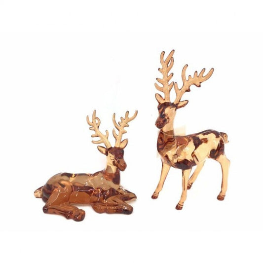 Regency International 6.5-9" Acrylic Deer, Set Of 2