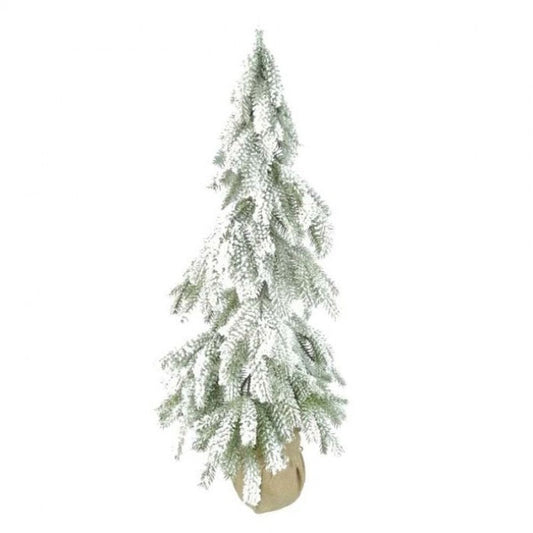 Regency International Faux Down Swept Snowy Pine Tree In Burlap