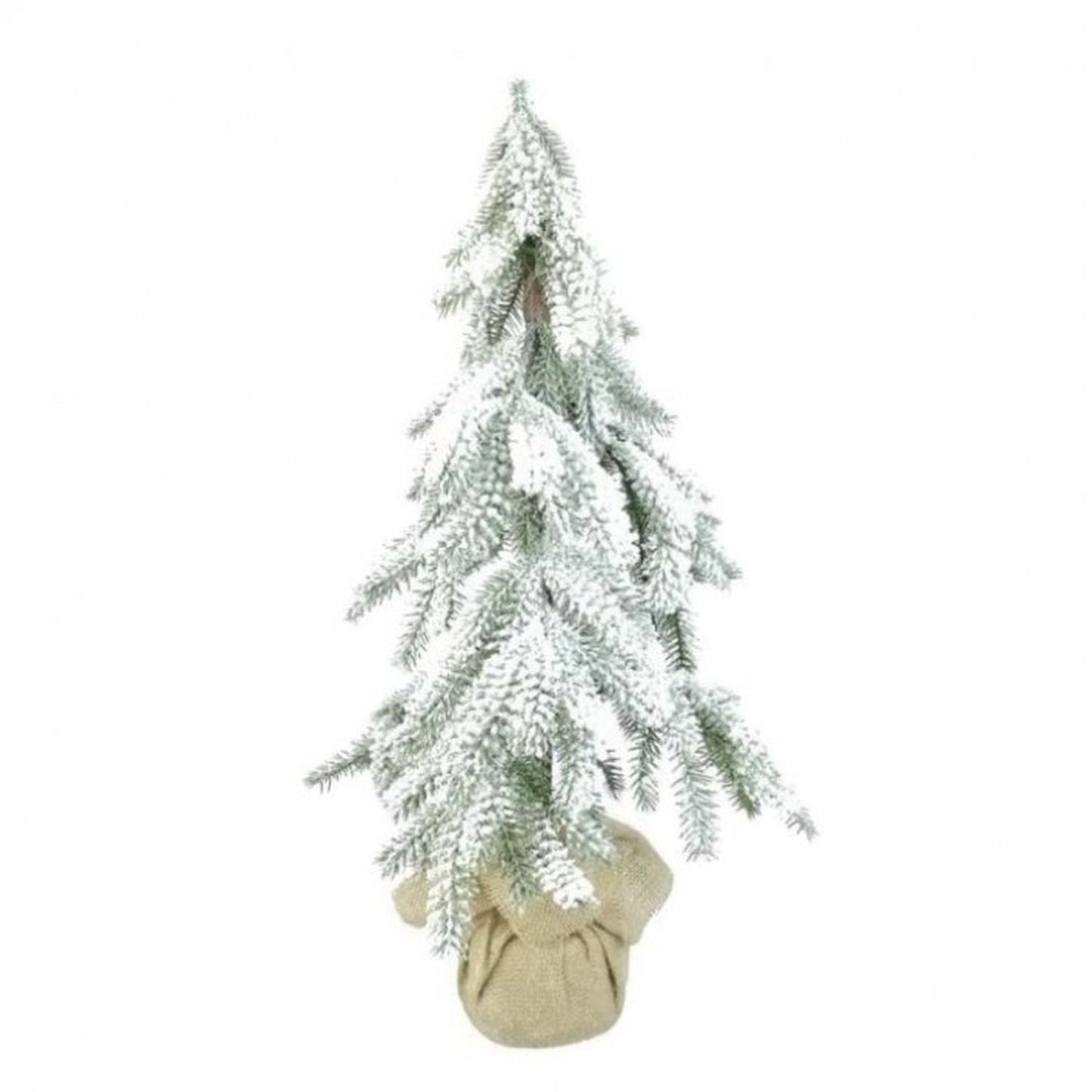 Regency International Faux Down Swept Snowy Pine Tree In Burlap