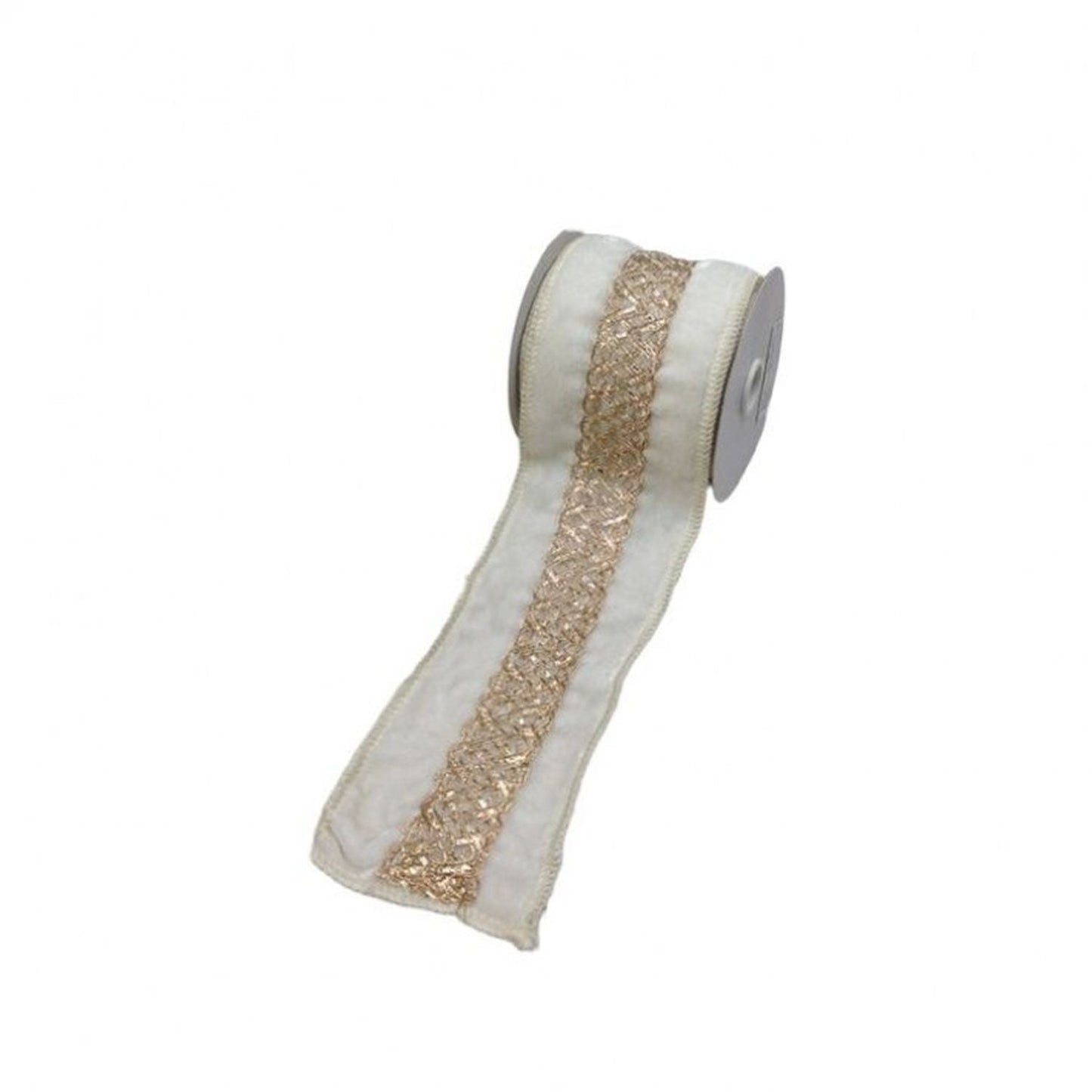 Regency International 4"X5Y Velvet Lurex Center Ribbon