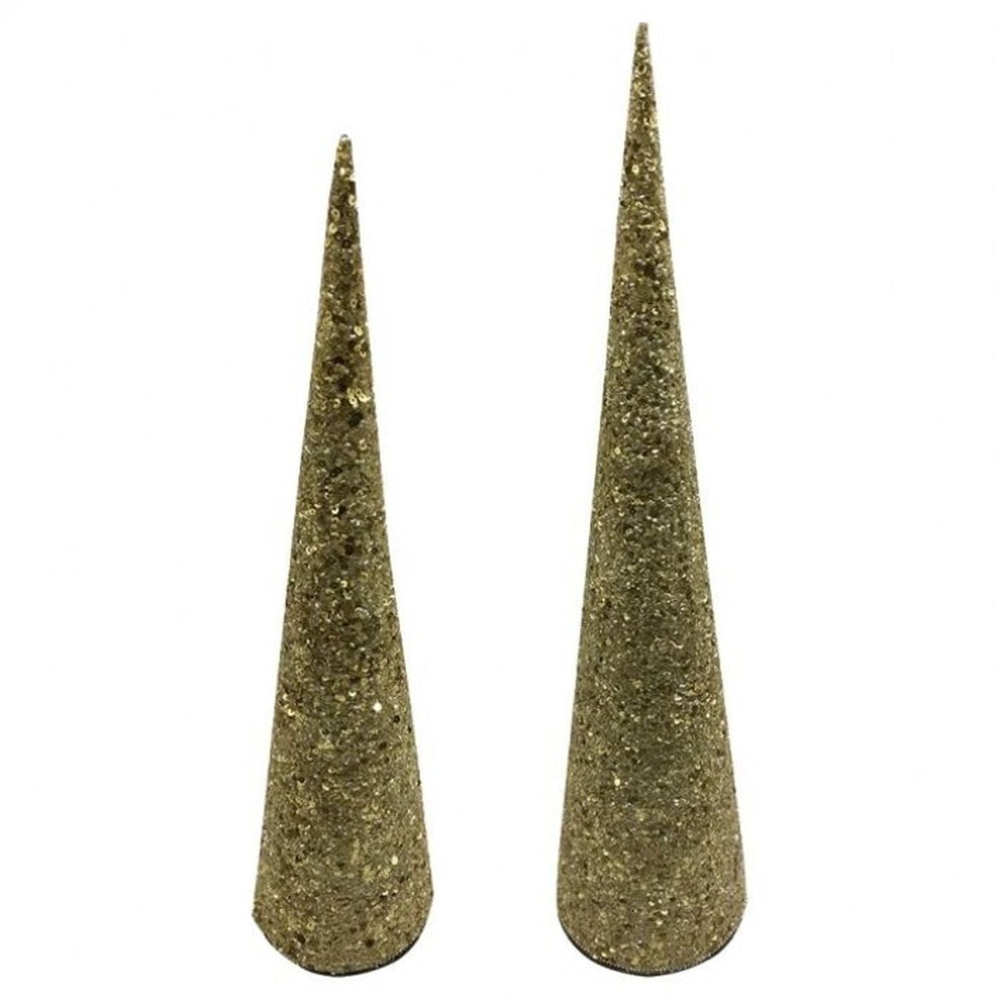 Regency International 18-24" Glitter W/Beads Gatsby Cone Tree, Set Of 2