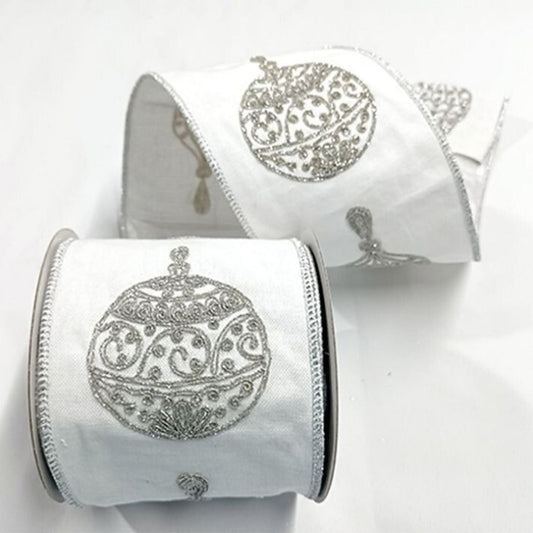 Regency International 4"X5Y Ornament Embr Canvas Ribbon