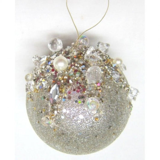 Regency International 4.5" Gliiter W/Encrusted Jewel Ball Ornament