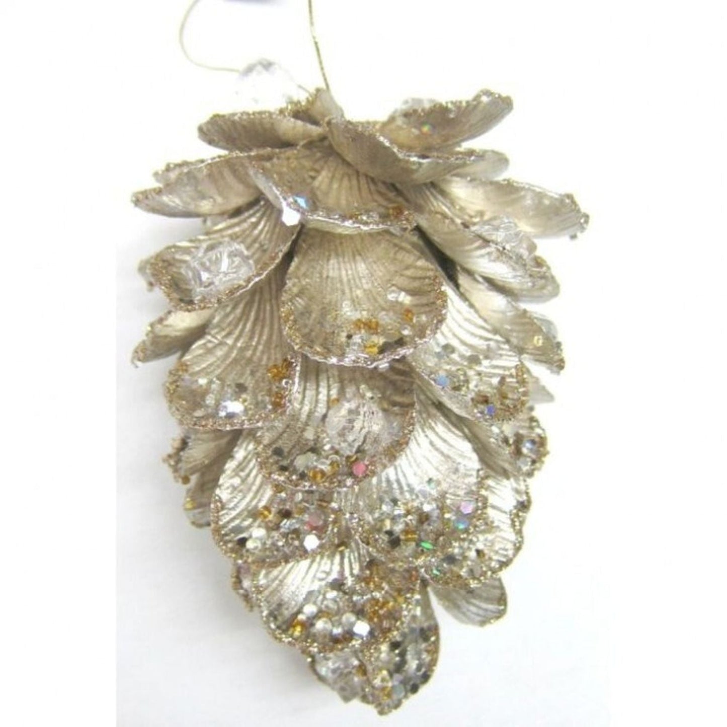 Regency International 4.5" Ice Encrusted Pinecone Ornament