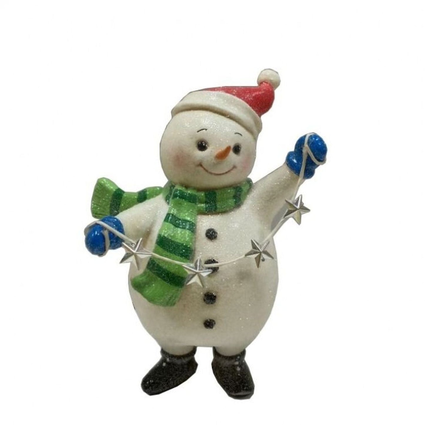 Regency International 7" Resin Snowman W/Star Garland