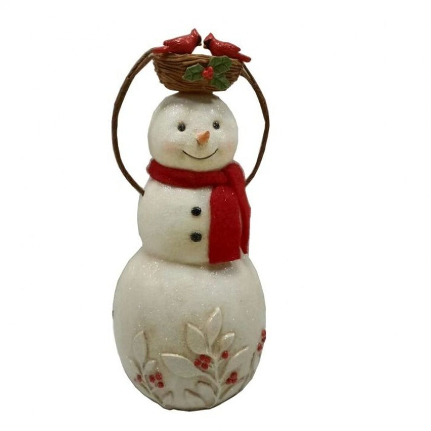 Regency International 9"Prpulp Snowman W/Etched Berry/ Crdl Basket