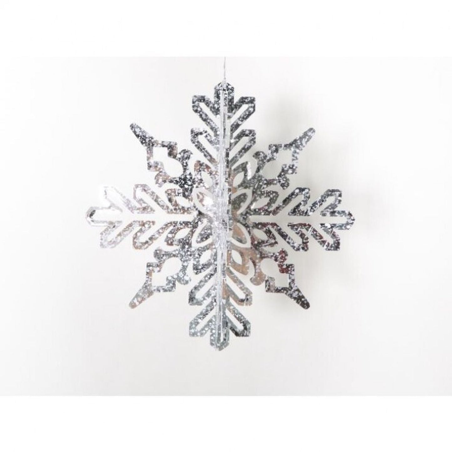 Regency International 14" Vp 3-D Shiny Snowflake W/Snow Ornament