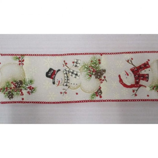 Regency International 2.5"X10Y Snowman Winter Scene Print Ribbon