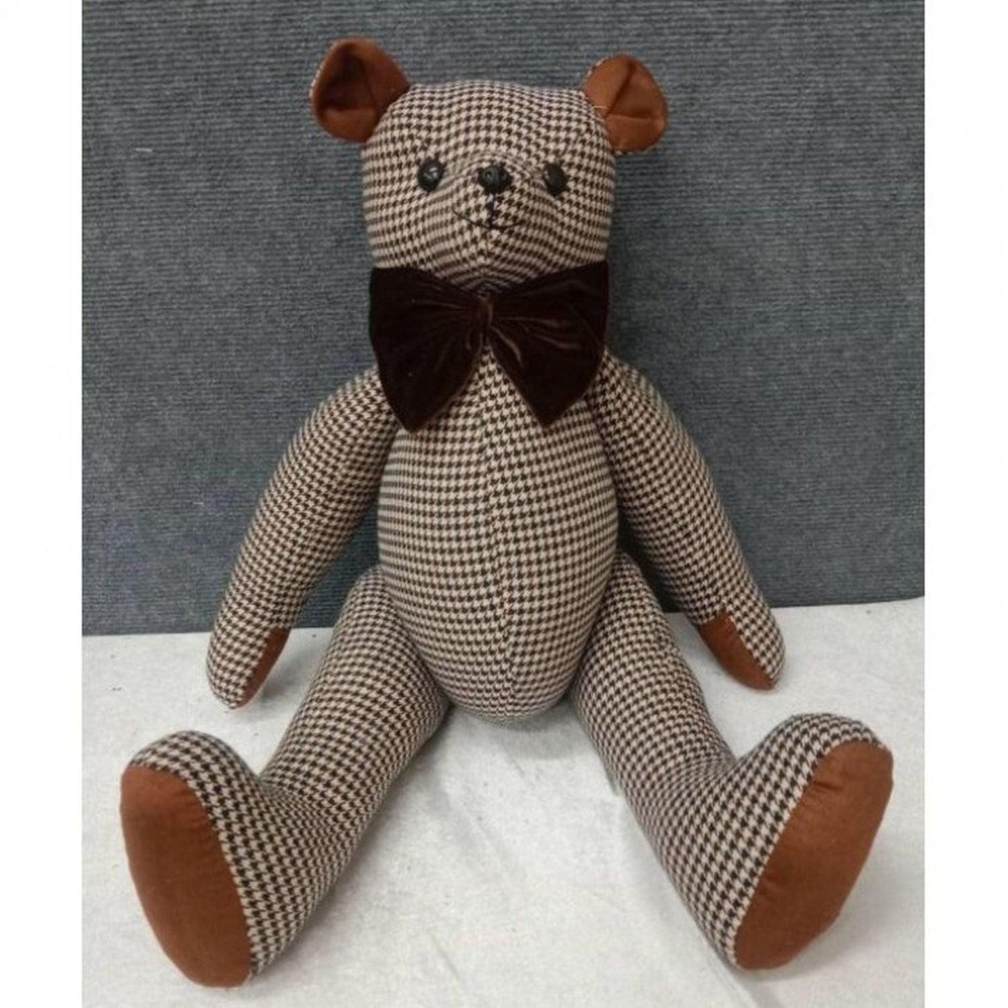 Regency International 24" Fabric Houndstooth Country Club Bear