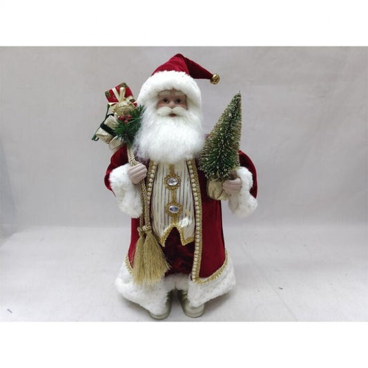 Regency International 18" Velvet Santa W/Tree/Sack