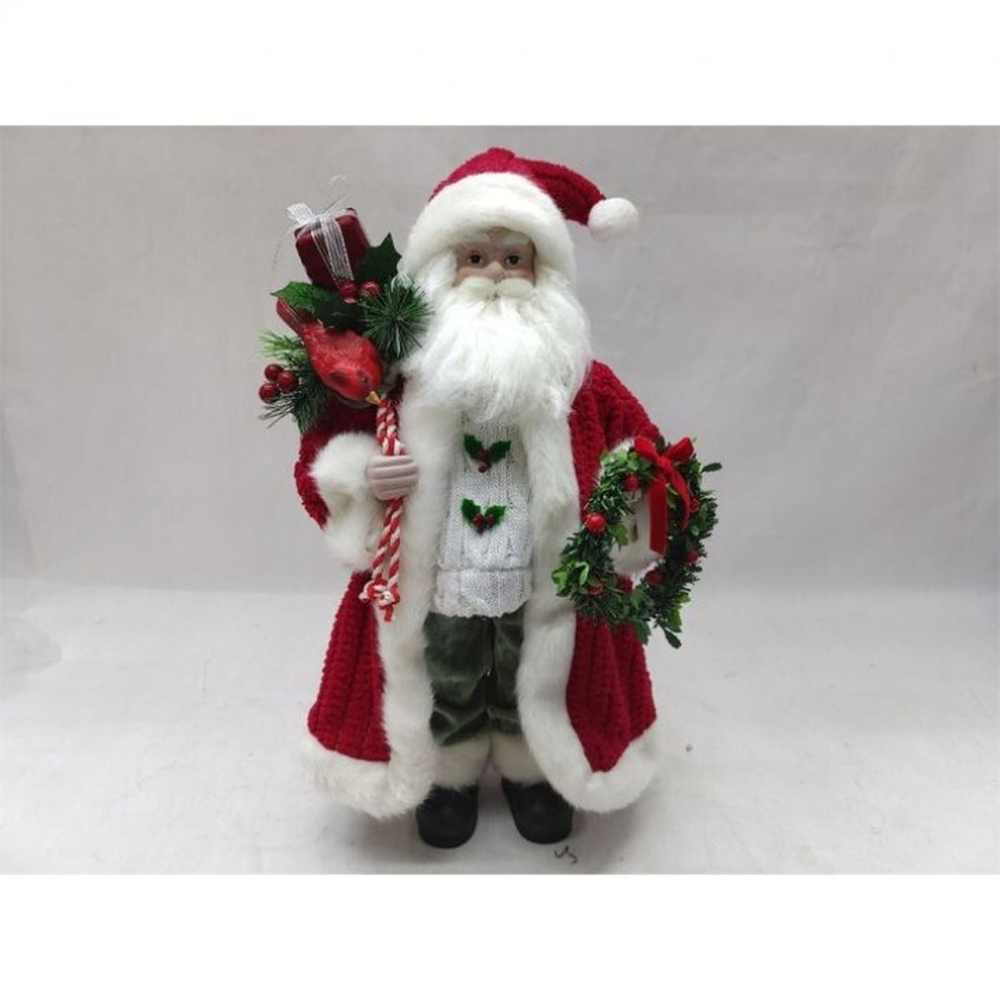 Regency International 18" Holly Days Santa W/Wreath