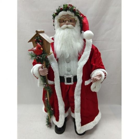 Regency International 34" Santa W/Staff And Birdhouse