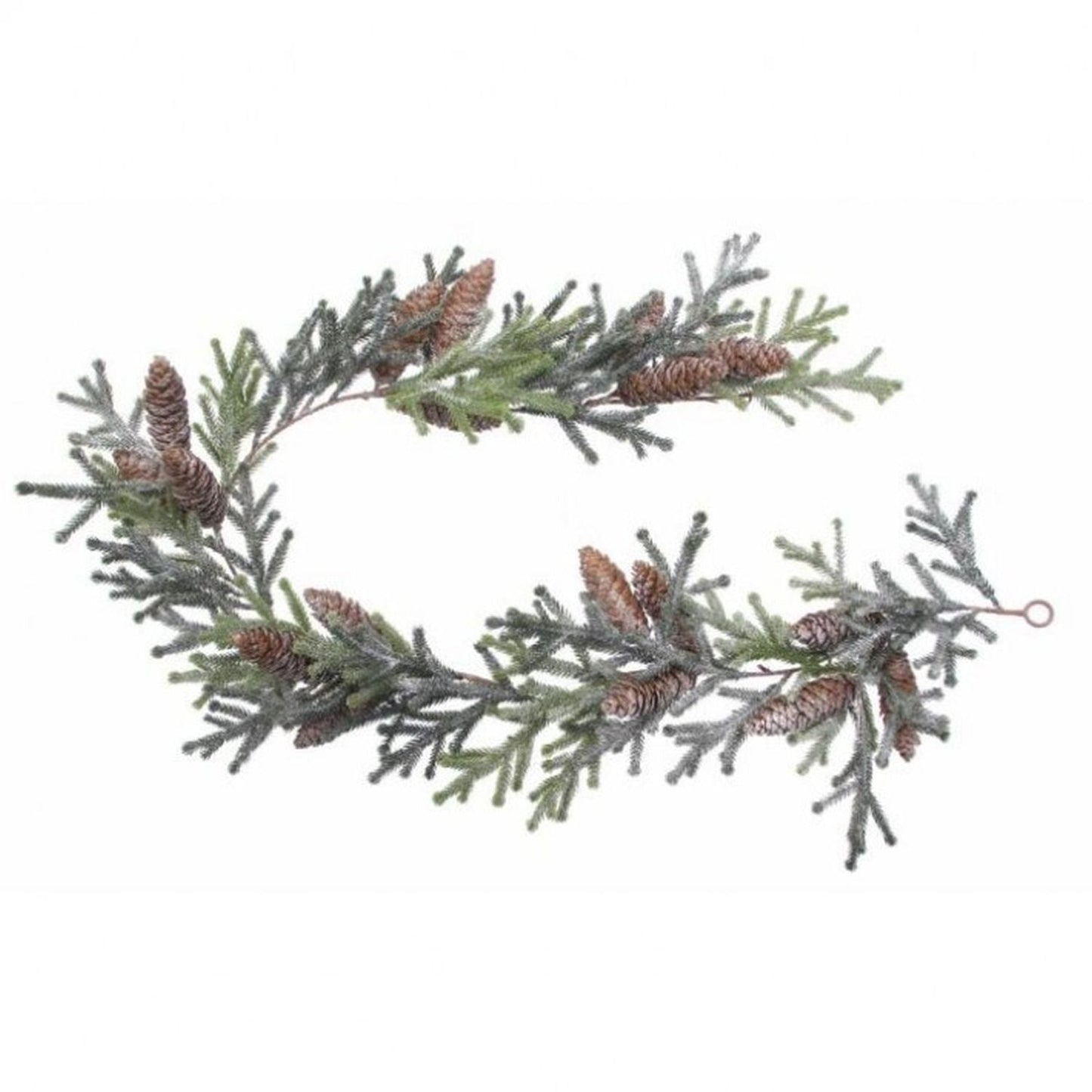 Regency International 48" Mini Snowy Pine Garland W/Cone