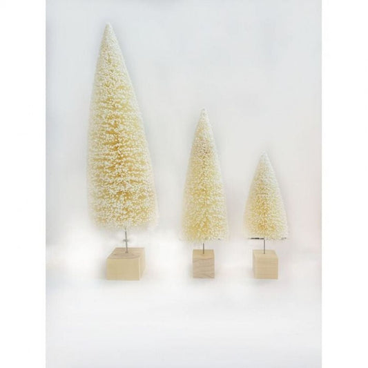 Regency International 9/12/18" Nordic Tree On Wood Block, Set Of 3