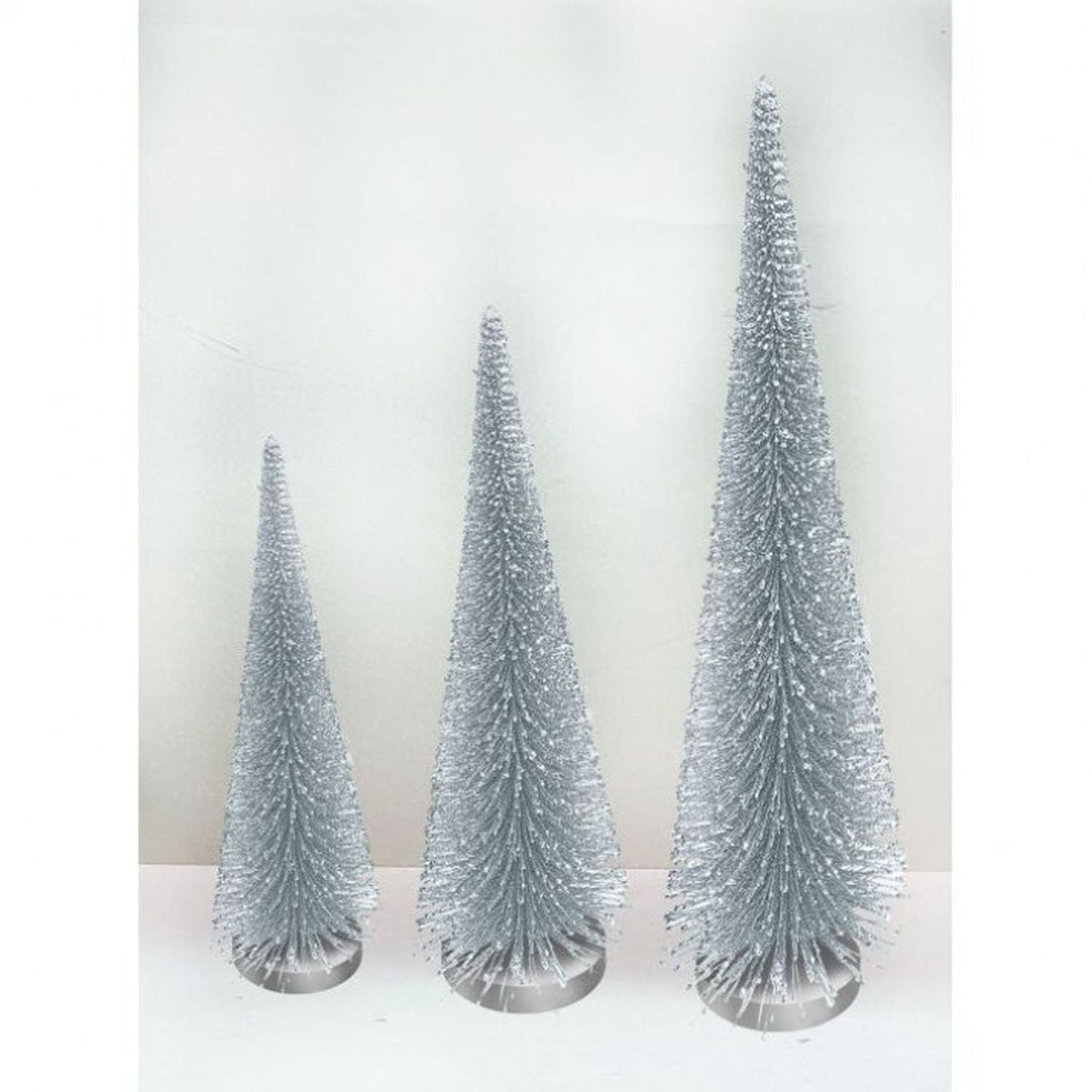 Regency International 15/18/24"Glitter Bristle Tree, Set Of 3