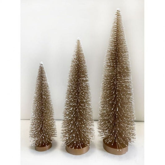 Regency International 9/12/15" Snow Tipped Bristle Tree, Set Of 3