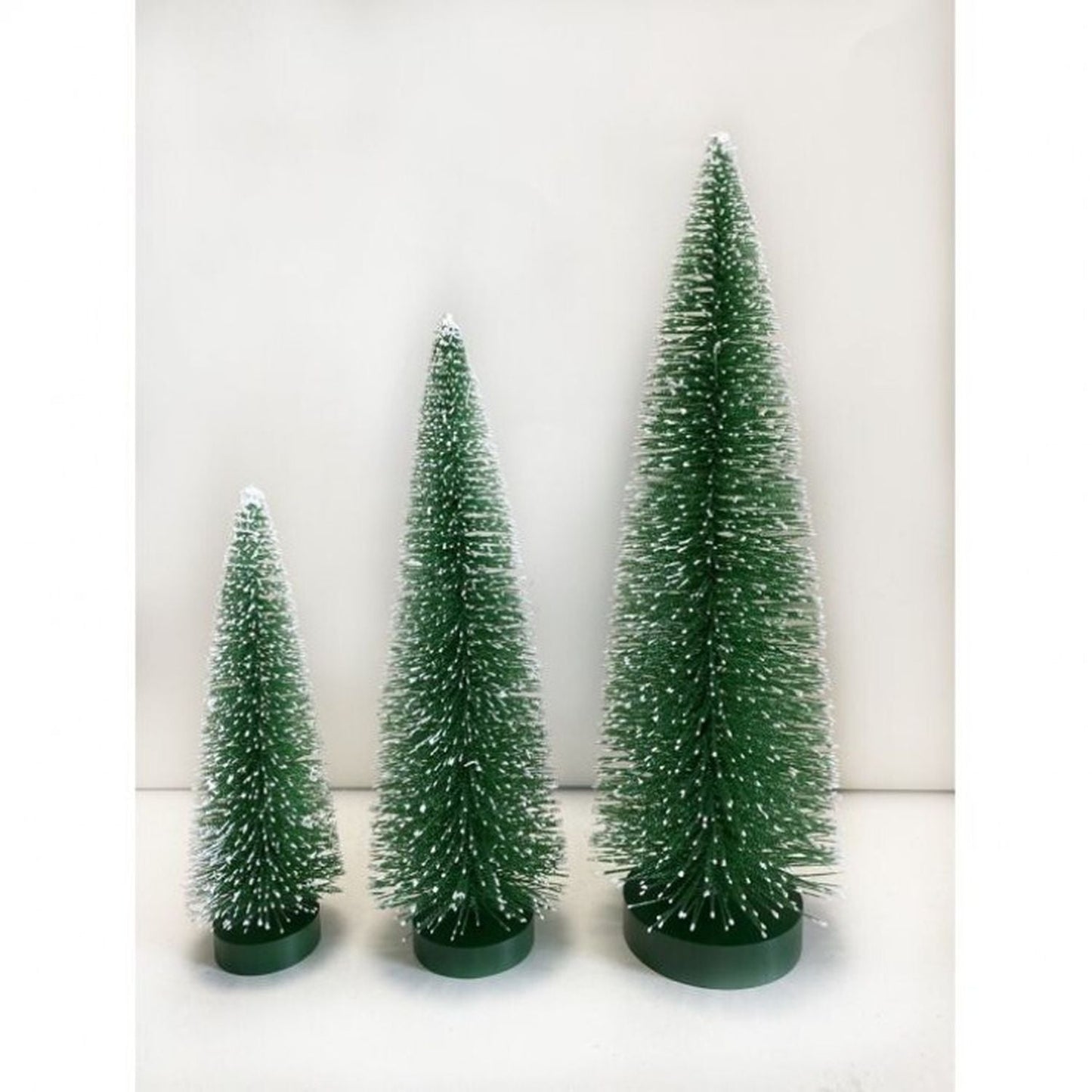 Regency International 9/12/15" Snow Tipped Bristle Tree, Set Of 3