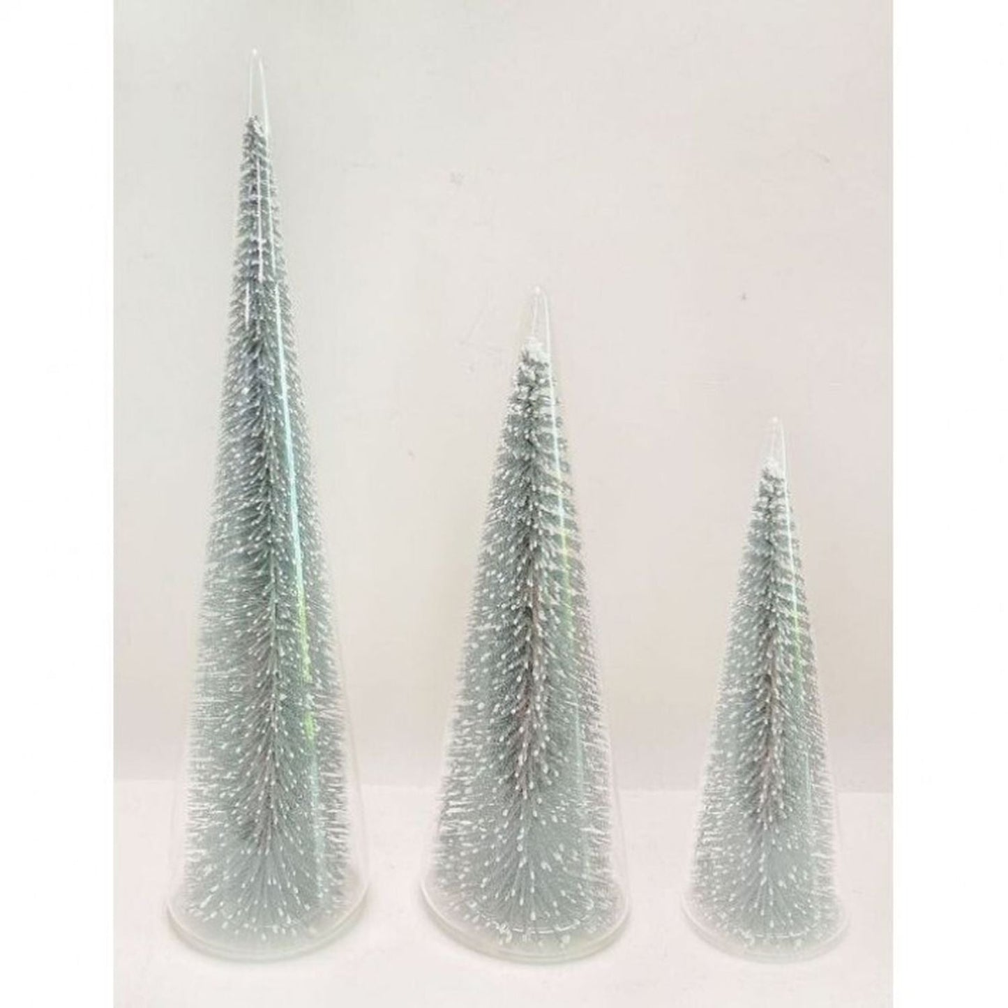 Regency International 7/11/13" Bristle In Glass Tree, Set Of 3