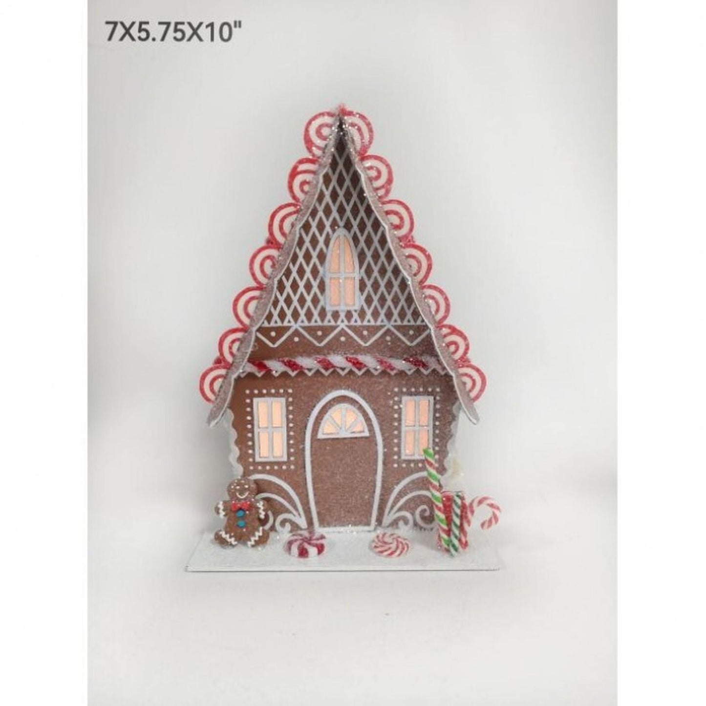 Regency International 10" Led/Bty Tmr Crdbrd Holiday Sweets House