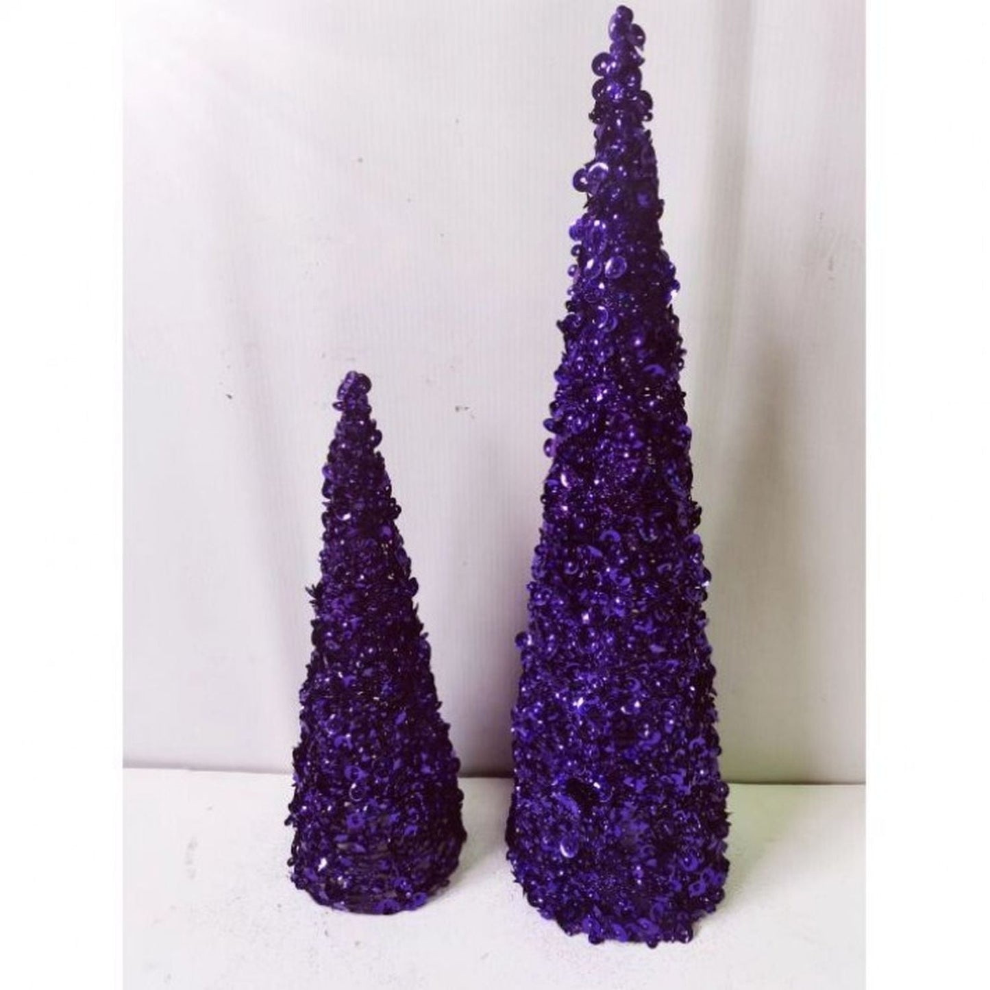 Regency International 12/18" Glamour Sequin Tree, Set Of 2